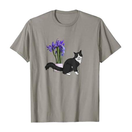 Cat with Irises Tshirt