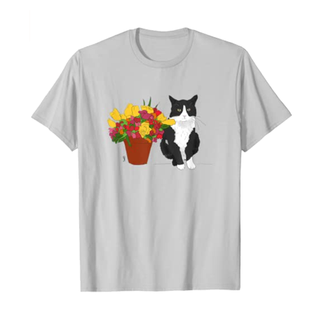 Cat with flowers Tshirt