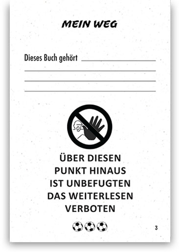 Tagebuch für Fußballspieler